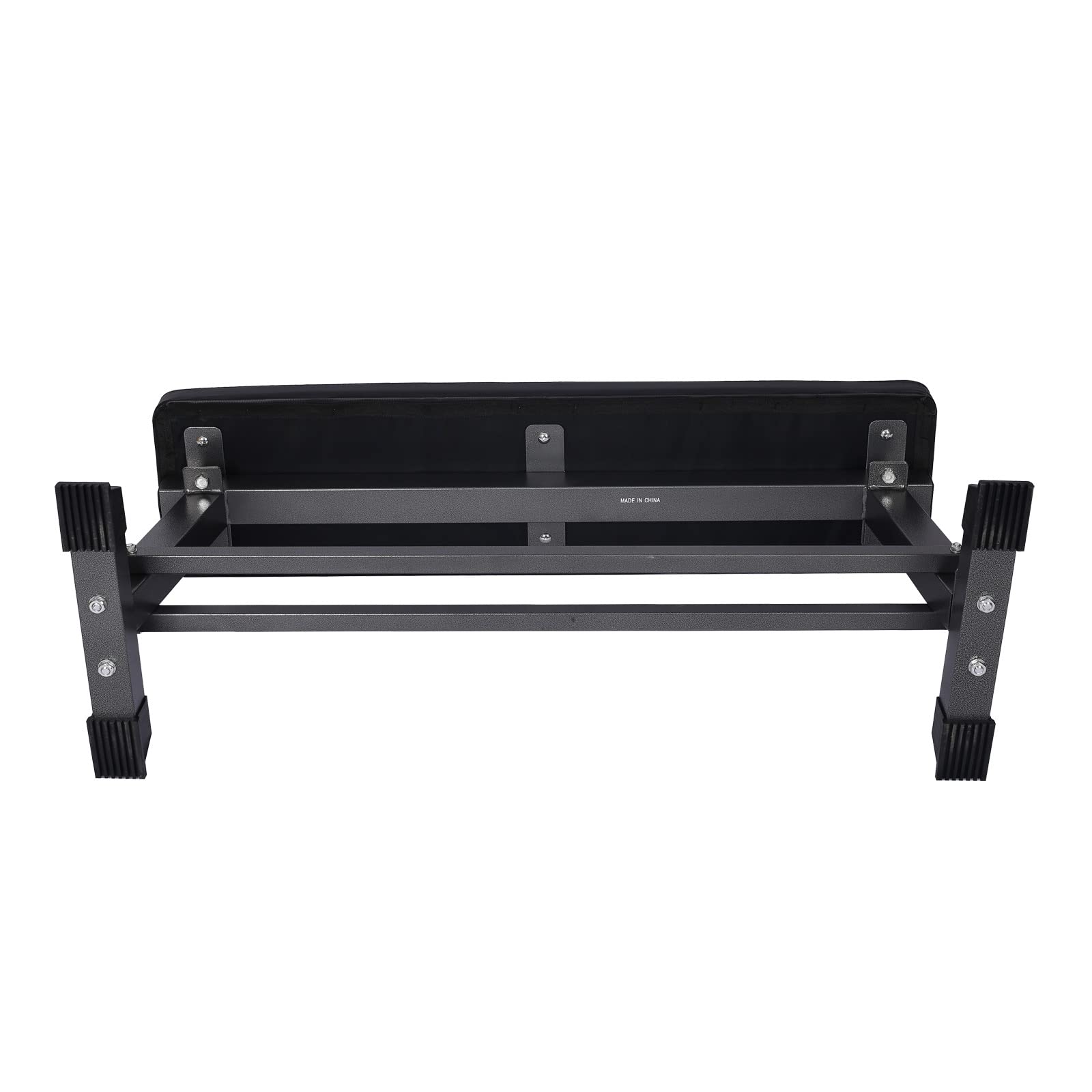 Wiltec Flachbank 1050 x 380 x 460 mm mit Hantelablage und Polster, Hantelbank für Muskel- und Krafttraining bis 300 kg, Trainingsbank Fitnessbank